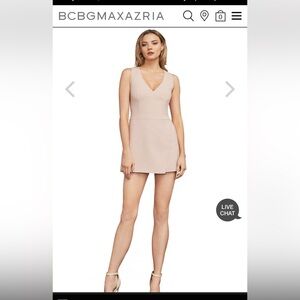 BCBGMaxazria Blush V-Neck Mini Dress